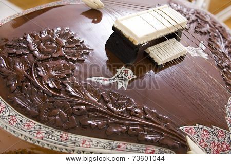 Sitar, A String Indian Traditional Instrument, Close-up