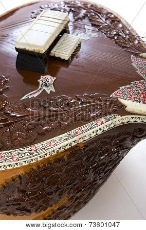 Sitar, A String Indian Traditional Instrument, Close-up