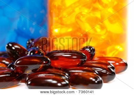 아마 씨 기름 약의 얕은 보기