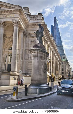 LONDON, UK - 22 AUGUST, 2014: Bank of England road