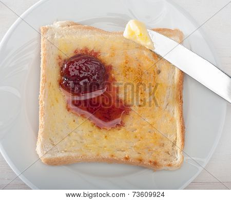 Bread And Strawberry Jam