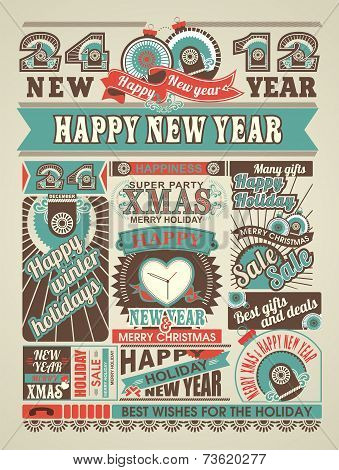 News Newspaper Happy New Year And Merry Christmas.eps