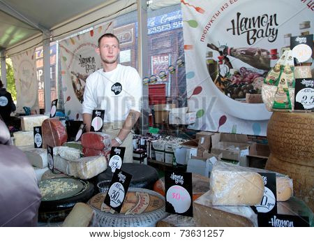 Street Food Festival In Kyiv, Ukraine.