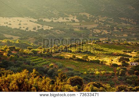 Majestic sunset on Sardinia island