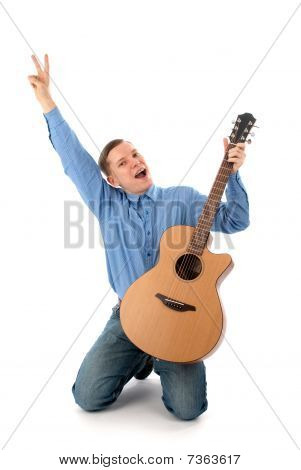 Mann mit Gitarre