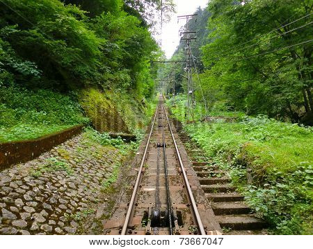 Railway To Up Of Mountain
