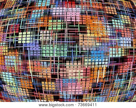 Checkered Multicolored Pattern As Abstract Background.