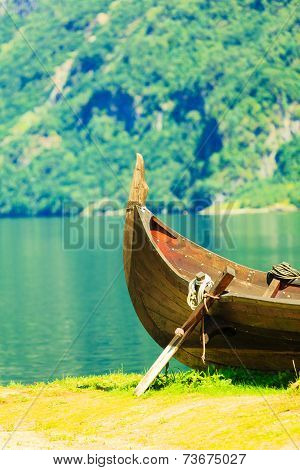 Tourism And Travel. Mountains And Fjord In Norway.