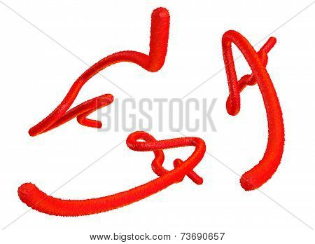 Detailed render of virus virions magnified many times