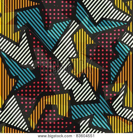 Colored Geometric Seamless Pattern
