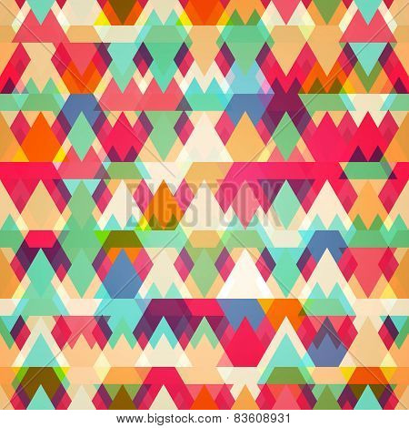 Colored Triangle Seamless Pattern