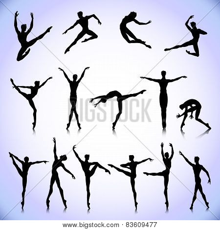 Set Of Male Ballet Dancers