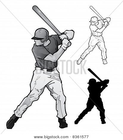 Baseball spelare Illustration