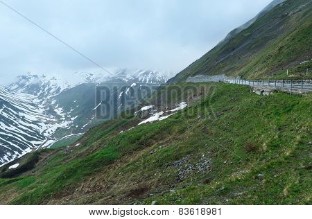 Summer Mountain Landscape (oberalp Pass, Switzerland)