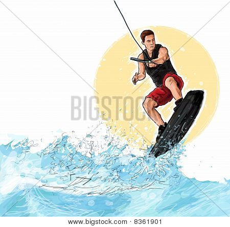Wakeboard Illustration