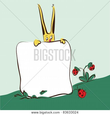 Funny rabbit illustration