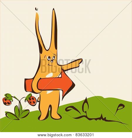 Funny rabbit illustration
