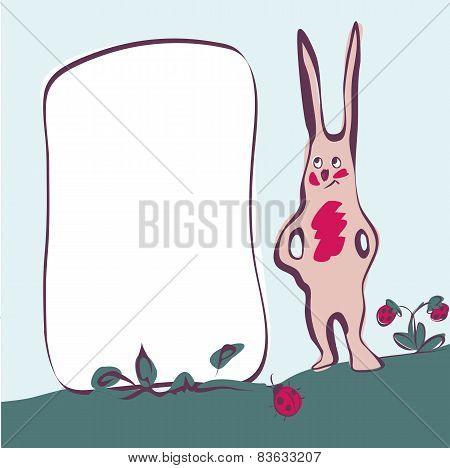 Funny rabbit illustration