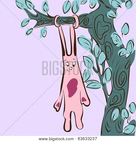 Funny rabbit illustration