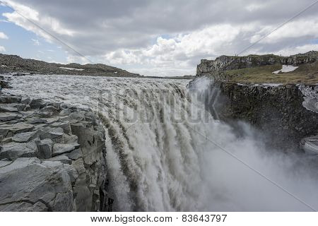 Detifoss Waterfall In Iceland