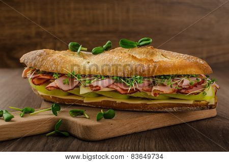 Rustic Baguettes With Smoked Rump