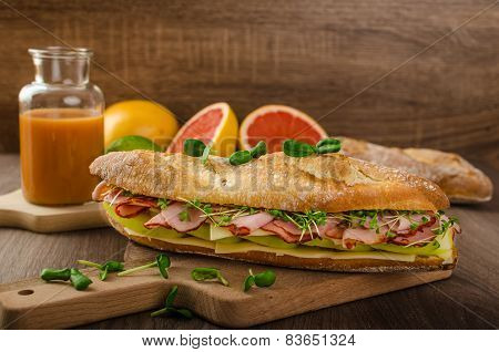 Rustic Baguettes With Smoked Rump