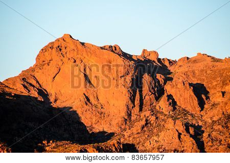 Volcanic Rock Basaltic Formation in Gran Canaria