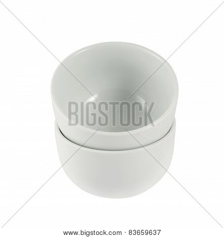 Two piola bowl pile isolated