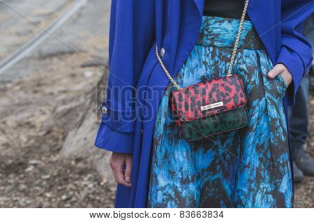 Detail Of Bag Outside Gucci Fashion Show Building For Milan Women's Fashion Week 2015