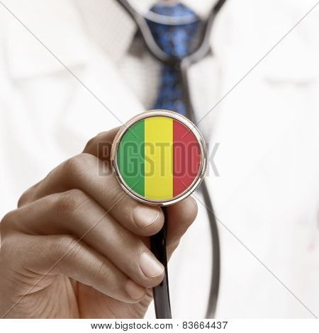 Stethoscope With National Flag Conceptual Series - Mali
