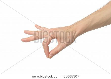 Hand Gesture Of Picking Up Something