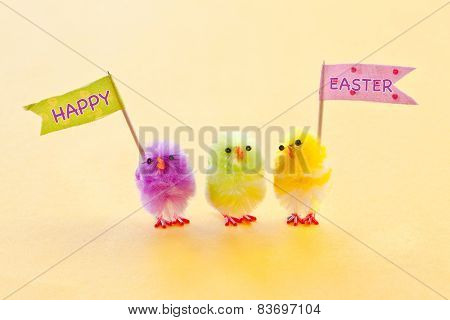 Colorful Easter Chicks