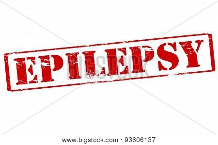 Rubber stamp with word epilepsy inside vector illustration