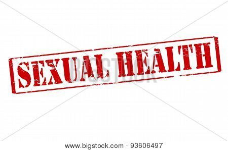 Rubber stamp with text sexual health inside vector illustration