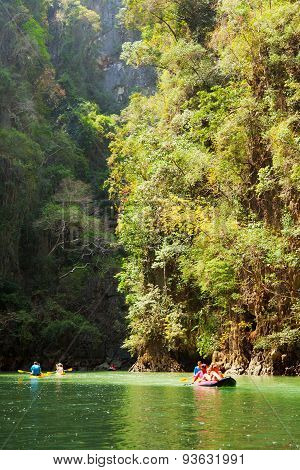Kayaking In Pang Nga Bay, Thailand