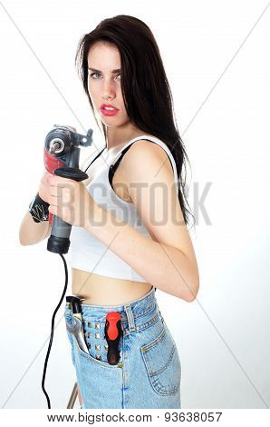 Girl With Driller