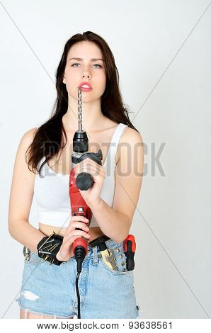 Girl With Driller