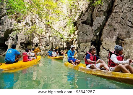 Kayaking In Pang Nga Bay, Thailand