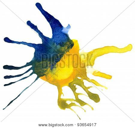 Beautiful traced vector watercolor splatter.