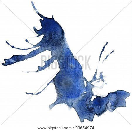 Beautiful traced vector watercolor splatter.