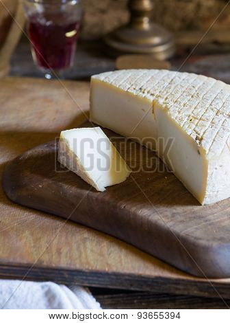 French goat cheese with mystic light effect