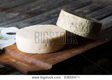 French goat cheese with mystic light effect