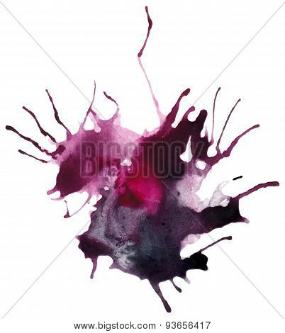 Beautiful traced vector watercolor splatter.