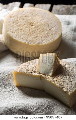 French goat cheese with mystic light effect