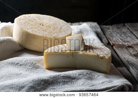 French goat cheese with mystic light effect