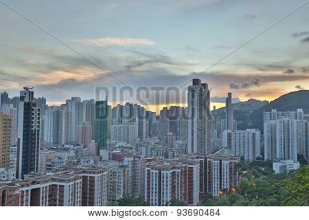 Downtown Of Hong Kong, High Density, Poor Area.