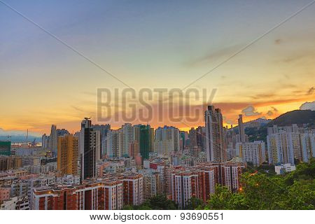 Downtown Of Hong Kong, High Density, Poor Area.
