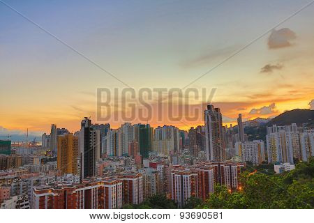 Downtown Of Hong Kong, High Density, Poor Area.