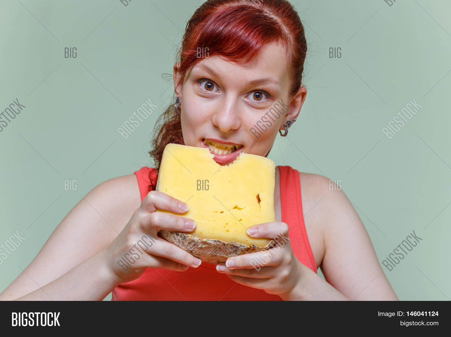 Girl Bites Cheddar Image & Photo (Free Trial) Bigstock