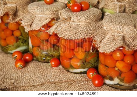 Home Canning. Banks Pickled Tomatoes